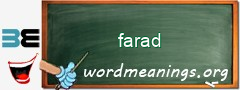 WordMeaning blackboard for farad